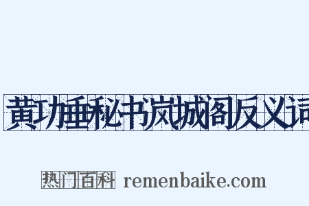 黄功垂秘书岚城阁反义词是什么意思的图片